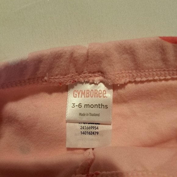 Gymboree girls size 3-6 months pink heart balloon leggings VGUC - Picture 3 of 5